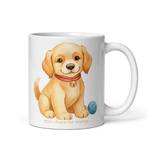 Kubek Main Character Energy — Golden Retriever - Mug dla miłośników psów - HauHau Style