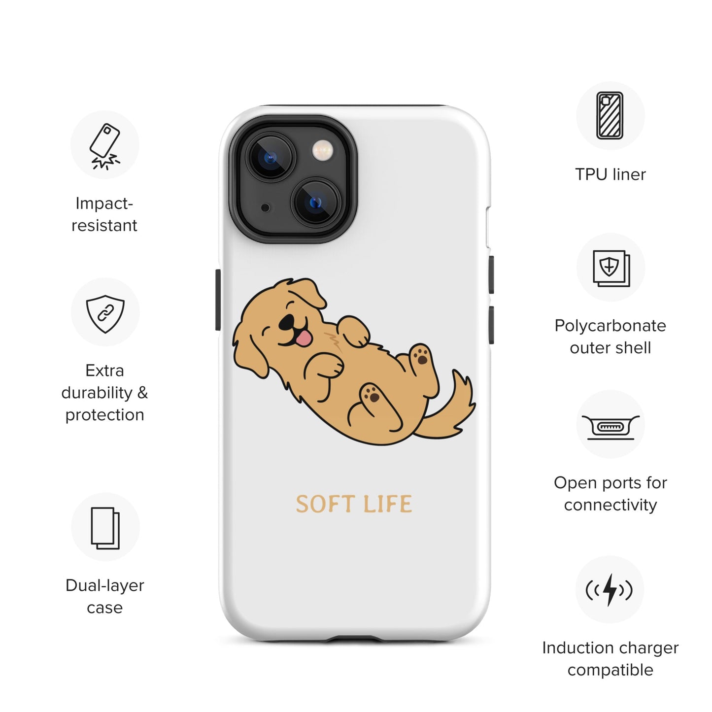 Etui na telefon Soft Life — Golden Retriever - Phone Case dla miłośników psów - HauHau Style
