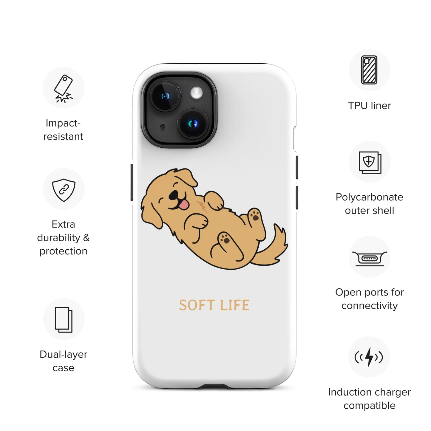 Etui na telefon Soft Life — Golden Retriever - Phone Case dla miłośników psów - HauHau Style