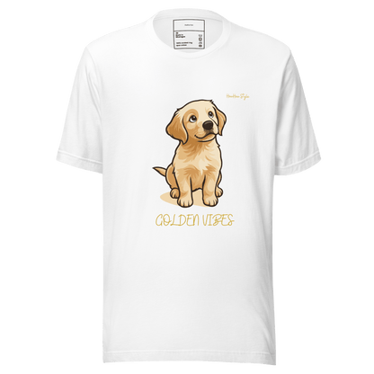 HauHau Style – Koszulka Golden Vibes - T-Shirt dla miłośników psów - HauHau Style