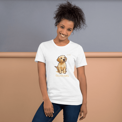 HauHau Style – Koszulka Golden Vibes - T-Shirt dla miłośników psów - HauHau Style