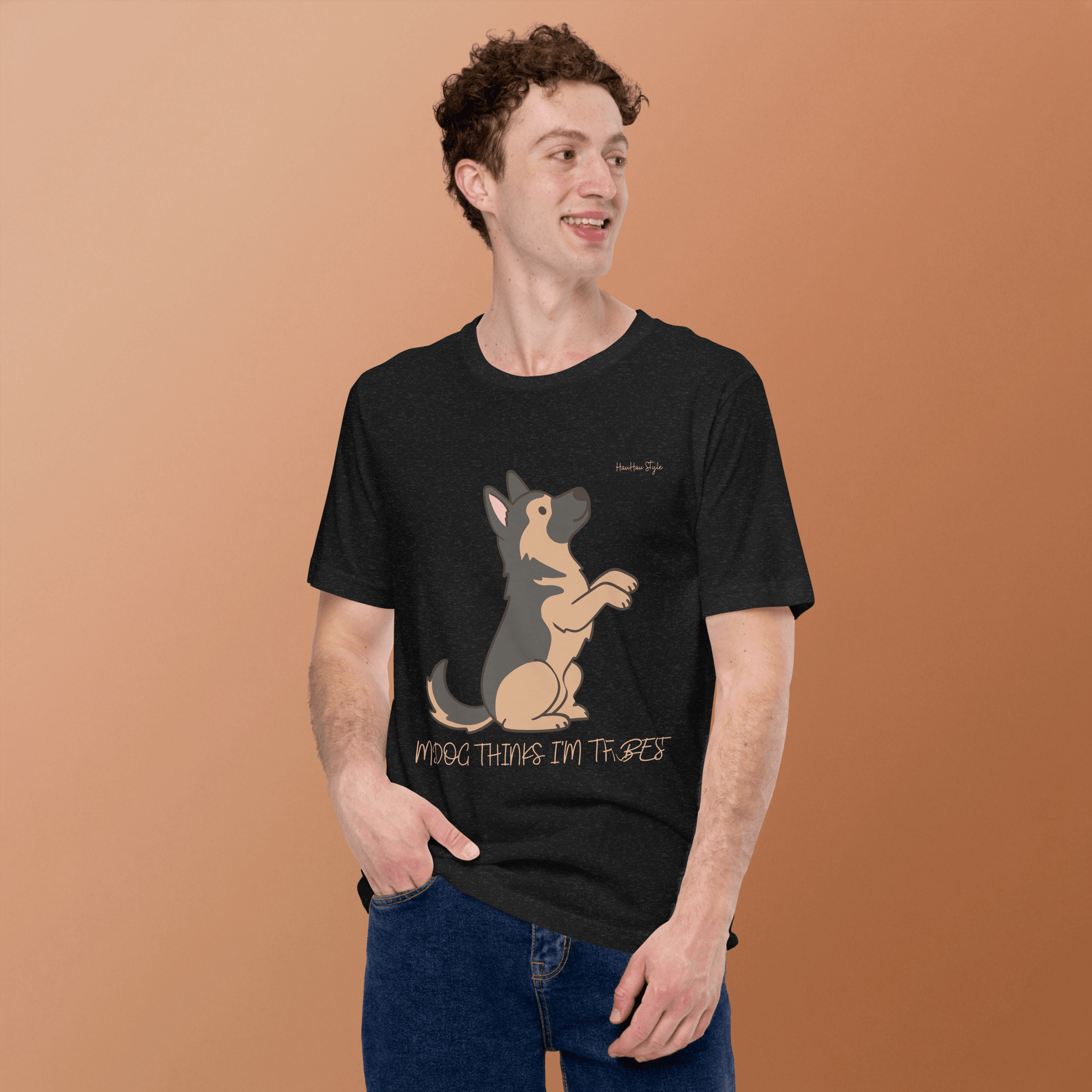 HauHau Style – Koszulka Najlepszy Człowiek - T-Shirt dla miłośników psów - HauHau Style