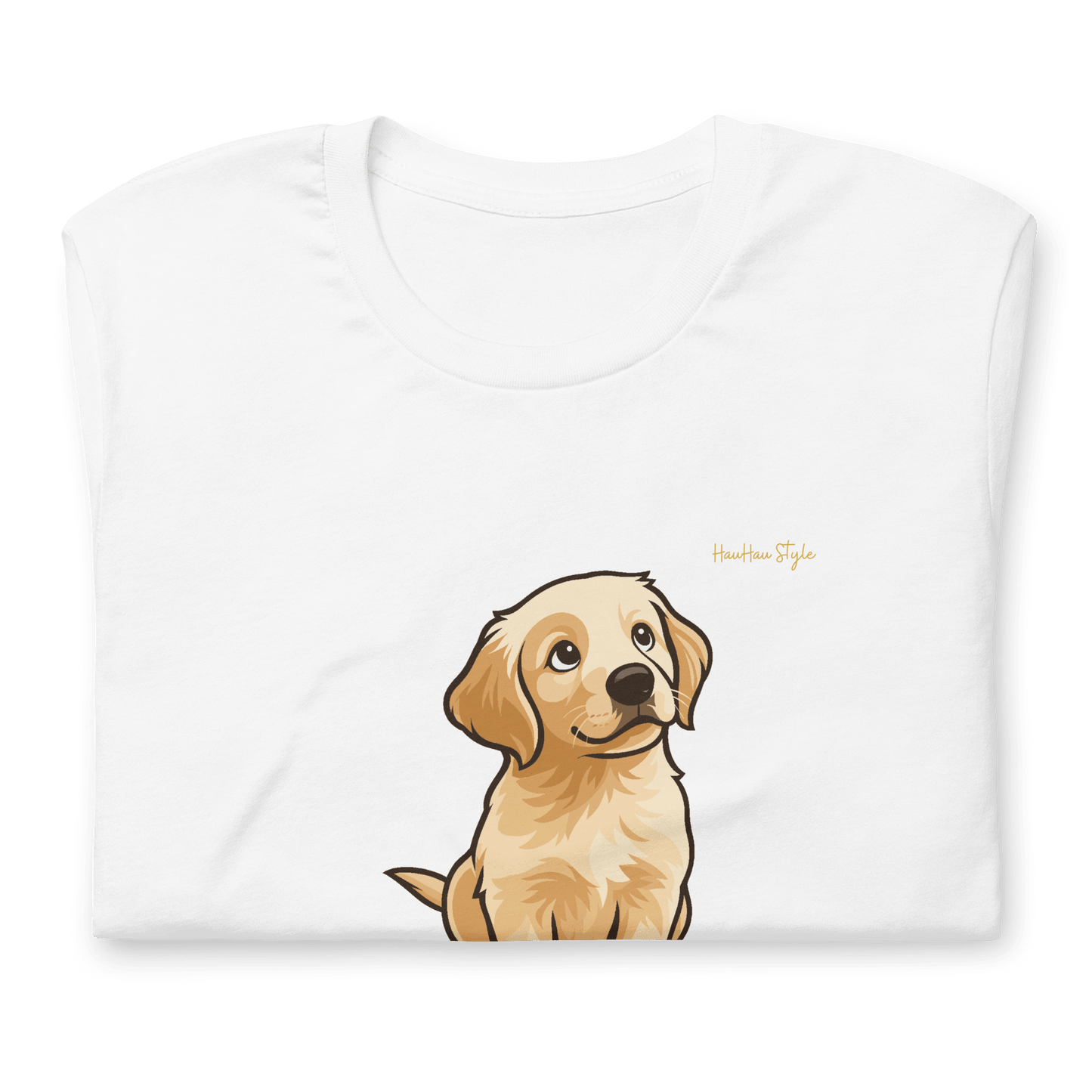 Koszulka Golden Vibes — dla Miłośników Psów z Dobrą Energią - T-Shirt dla miłośników psów - HauHau Style