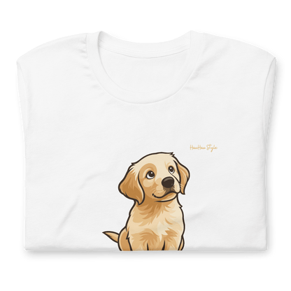 Koszulka Golden Vibes — dla Miłośników Psów z Dobrą Energią - T-Shirt dla miłośników psów - HauHau Style