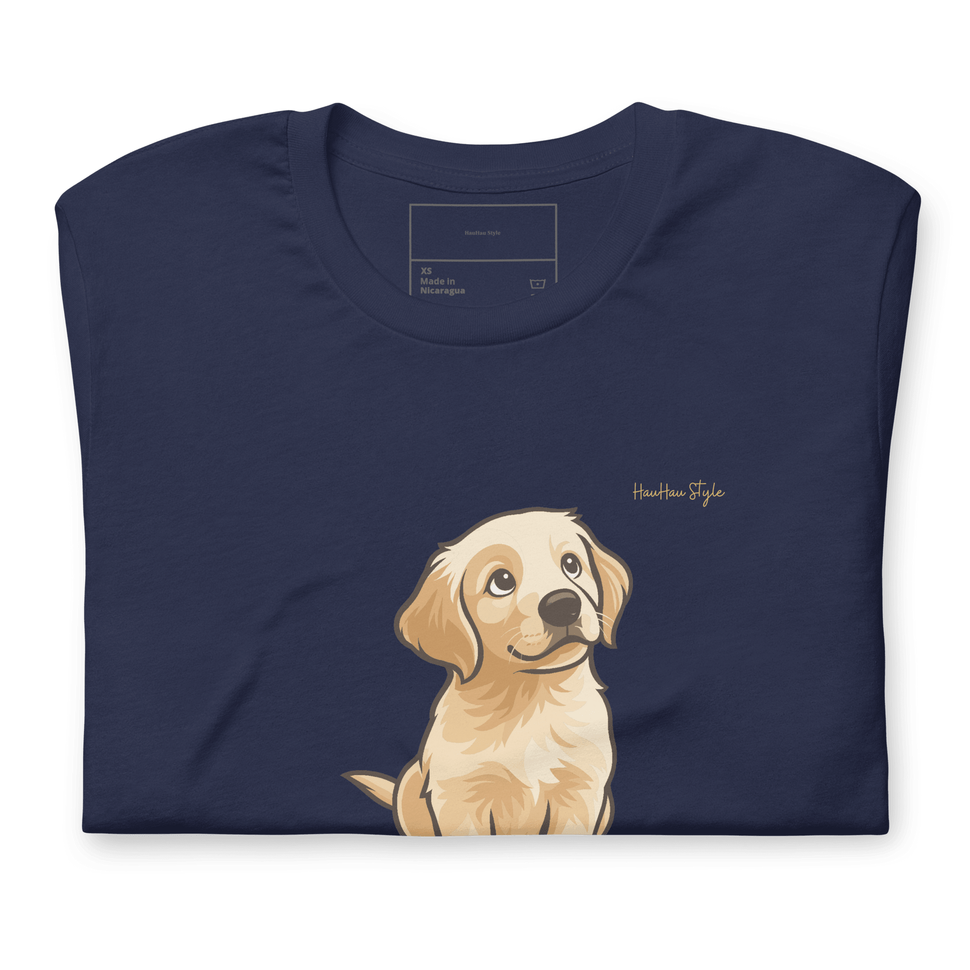 Koszulka Golden Vibes — dla Miłośników Psów z Dobrą Energią - T-Shirt dla miłośników psów - HauHau Style