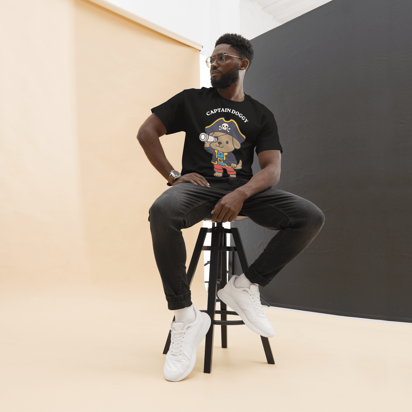 Koszulka Kapitan Doggy - T-Shirt dla miłośników psów - HauHau Style