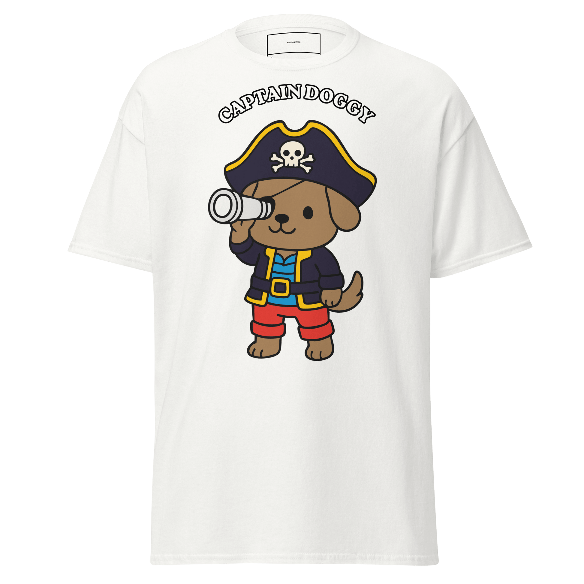 Koszulka Kapitan Doggy - T-Shirt dla miłośników psów - HauHau Style