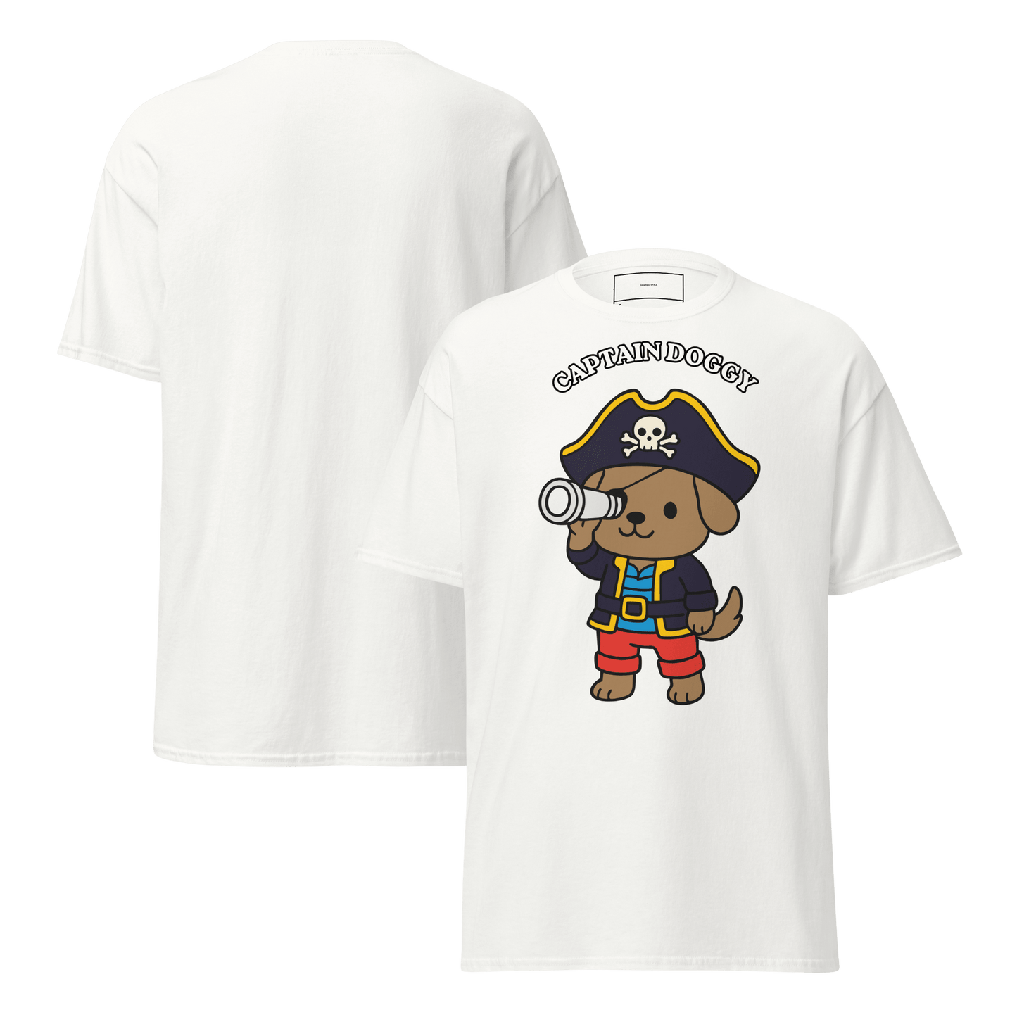 Koszulka Kapitan Doggy - T-Shirt dla miłośników psów - HauHau Style