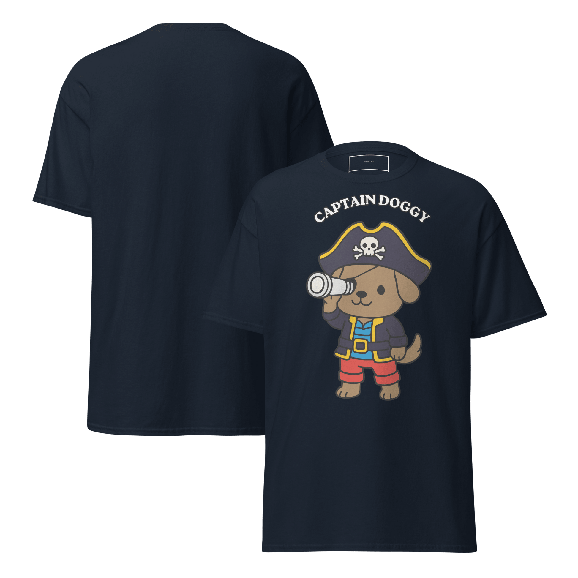 Koszulka Kapitan Doggy - T-Shirt dla miłośników psów - HauHau Style