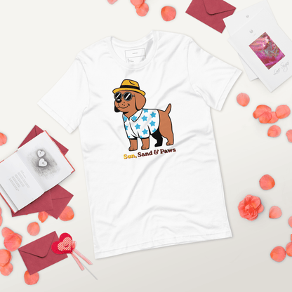 Koszulka Letnia dla Psiarzy Sun & Paws — T-Shirt dla Miłośników Psów - T-Shirt dla miłośników psów - HauHau Style