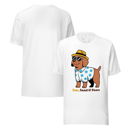 Koszulka Letnia dla Psiarzy Sun & Paws — T-Shirt dla Miłośników Psów - T-Shirt dla miłośników psów - HauHau Style