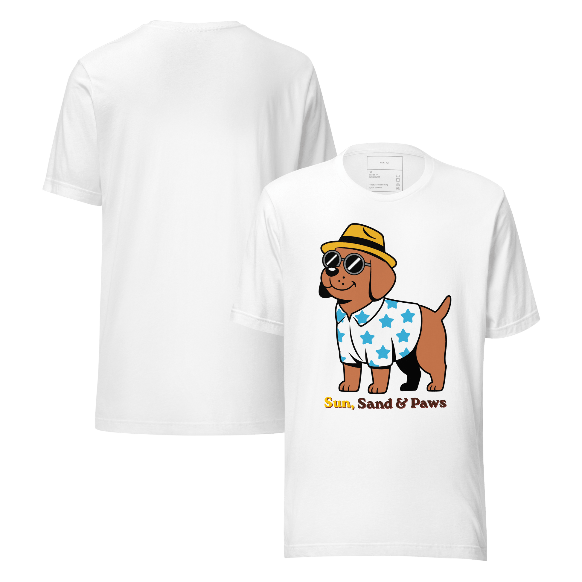 Koszulka Letnia dla Psiarzy Sun & Paws — T-Shirt dla Miłośników Psów - T-Shirt dla miłośników psów - HauHau Style