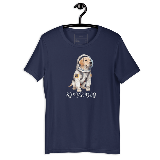 Koszulka Space Dog – T-Shirt dla Miłośników Psów z Kosmicznym Klimatem - T-Shirt dla miłośników psów - HauHau Style