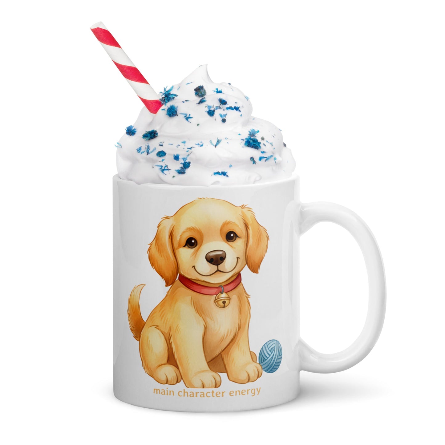 Kubek Main Character Energy — Golden Retriever - Mug dla miłośników psów - HauHau Style