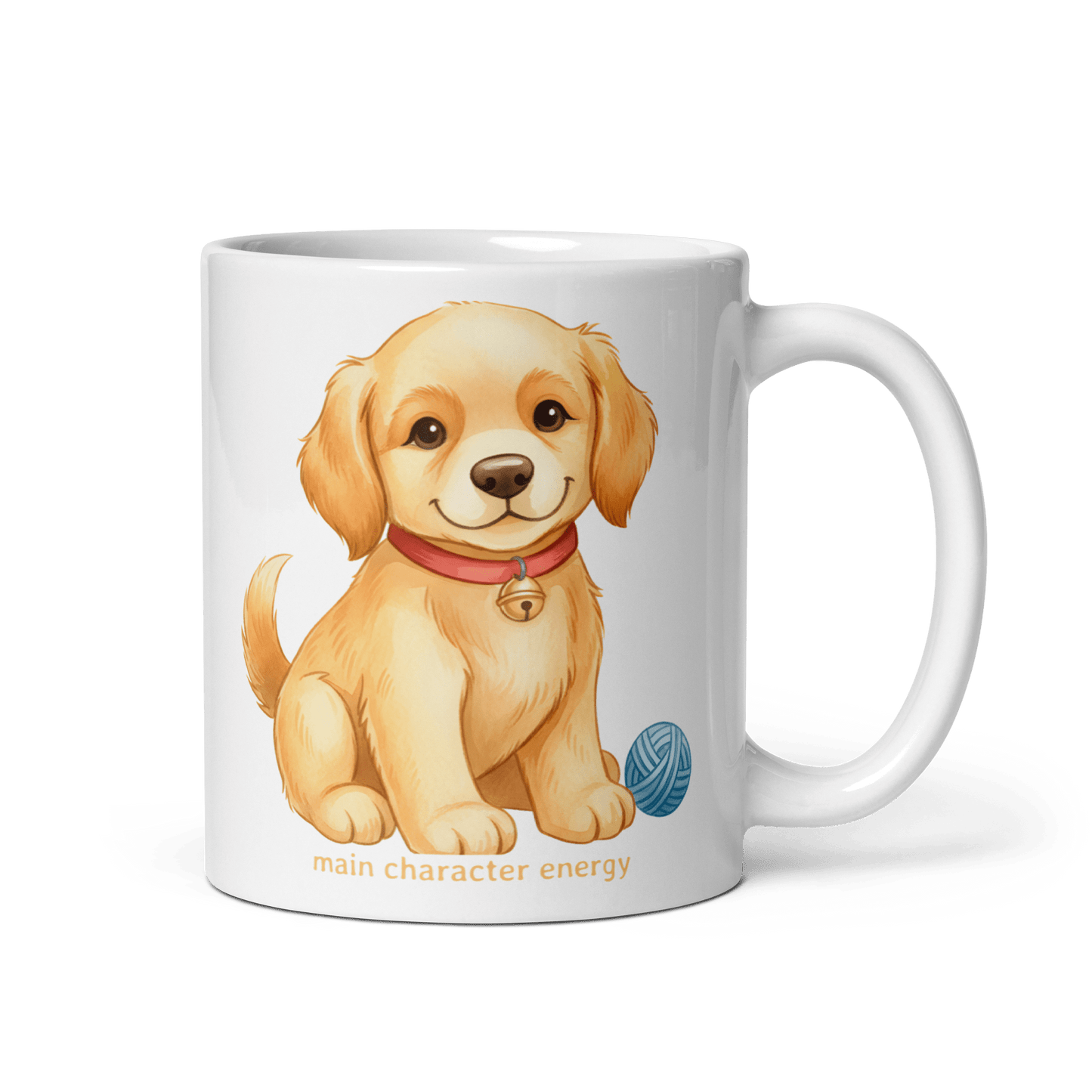 Kubek Main Character Energy — Golden Retriever - Mug dla miłośników psów - HauHau Style