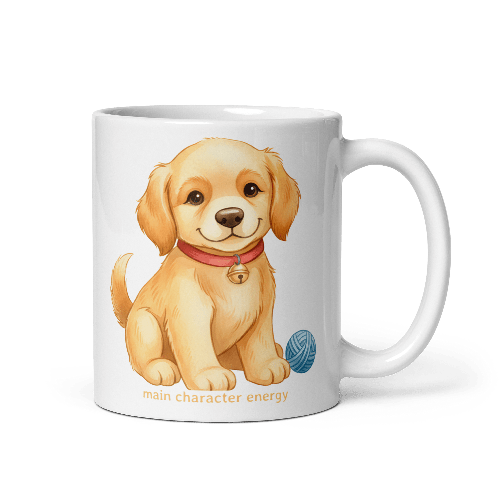 Kubek Main Character Energy — Golden Retriever - Mug dla miłośników psów - HauHau Style
