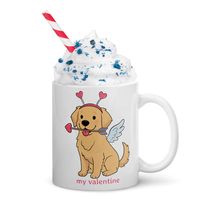 Kubek My Valentine — Golden Retriever - Mug dla miłośników psów - HauHau Style
