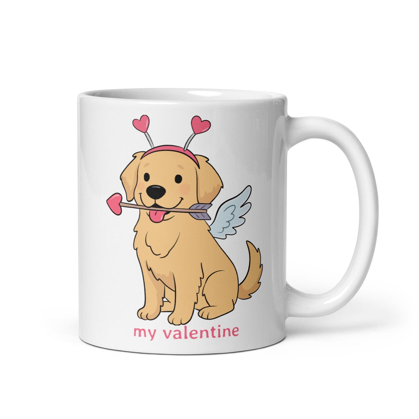 Kubek My Valentine — Golden Retriever - Mug dla miłośników psów - HauHau Style