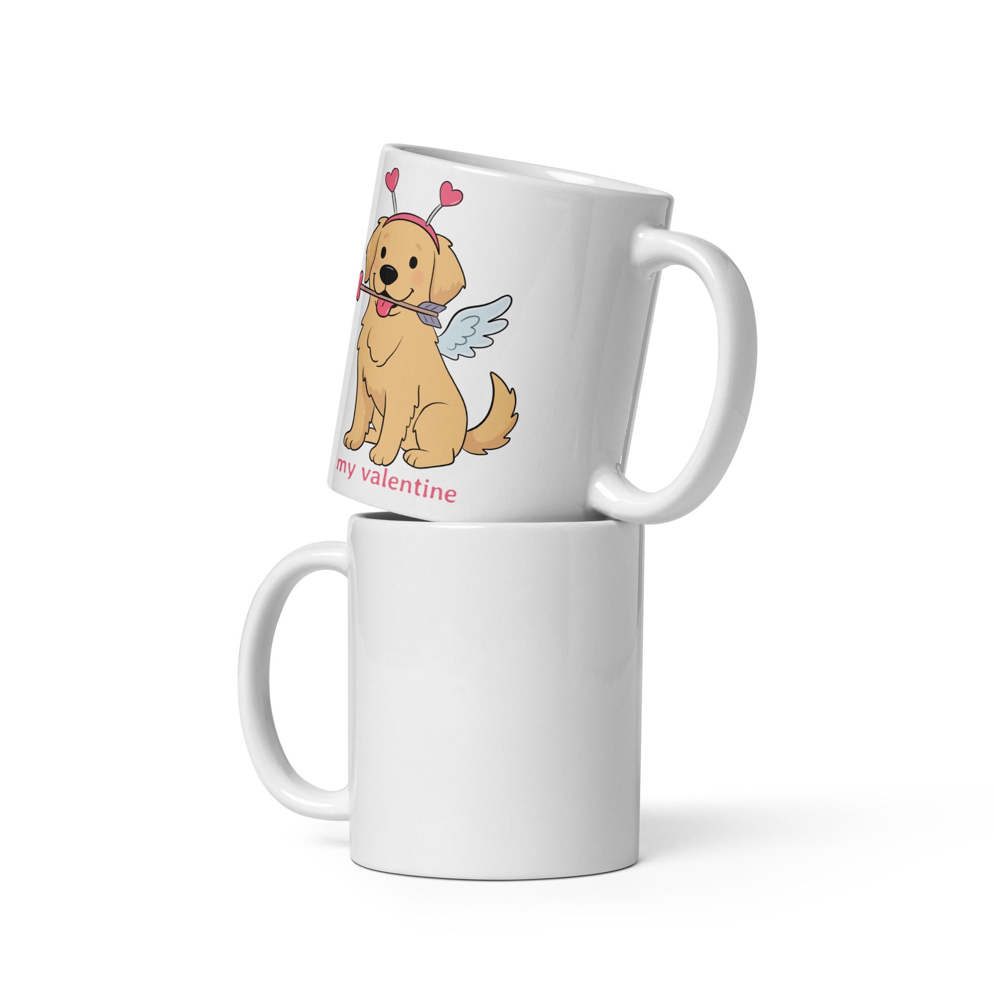 Kubek My Valentine — Golden Retriever - Mug dla miłośników psów - HauHau Style