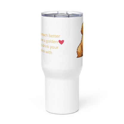 Lato jest Lepsze z Goldenem — Kubek Termiczny dla Miłośników Psów - Mug dla miłośników psów - HauHau Style