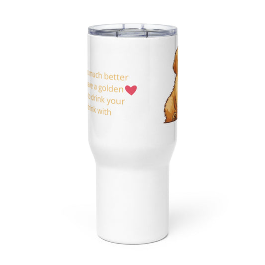 Lato jest Lepsze z Goldenem — Kubek Termiczny dla Miłośników Psów - Mug dla miłośników psów - HauHau Style