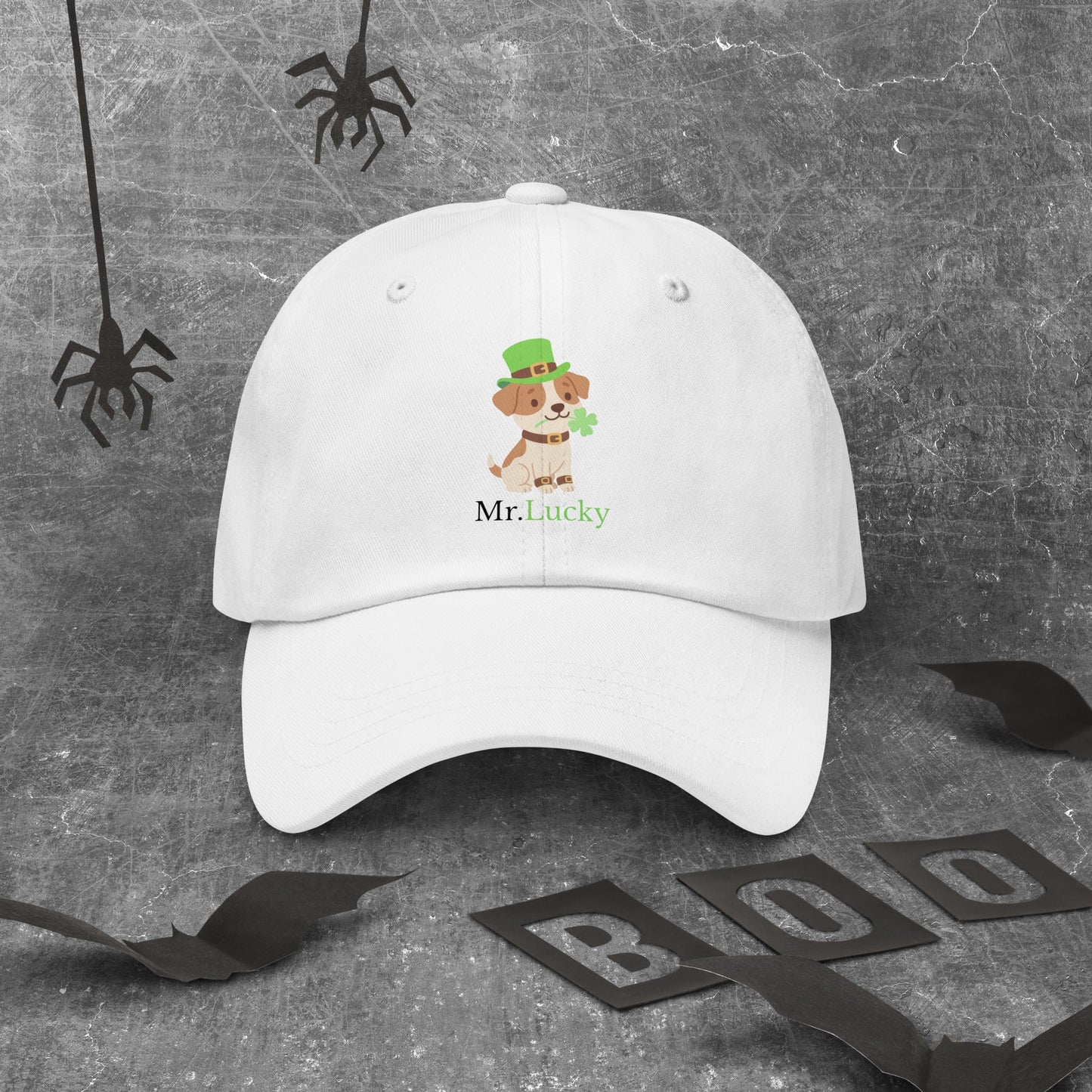 Mr. Lucky — Psia Czapka z Koniczynką - Hat dla miłośników psów - HauHau Style
