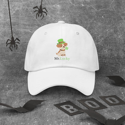 Mr. Lucky — Psia Czapka z Koniczynką - Hat dla miłośników psów - HauHau Style